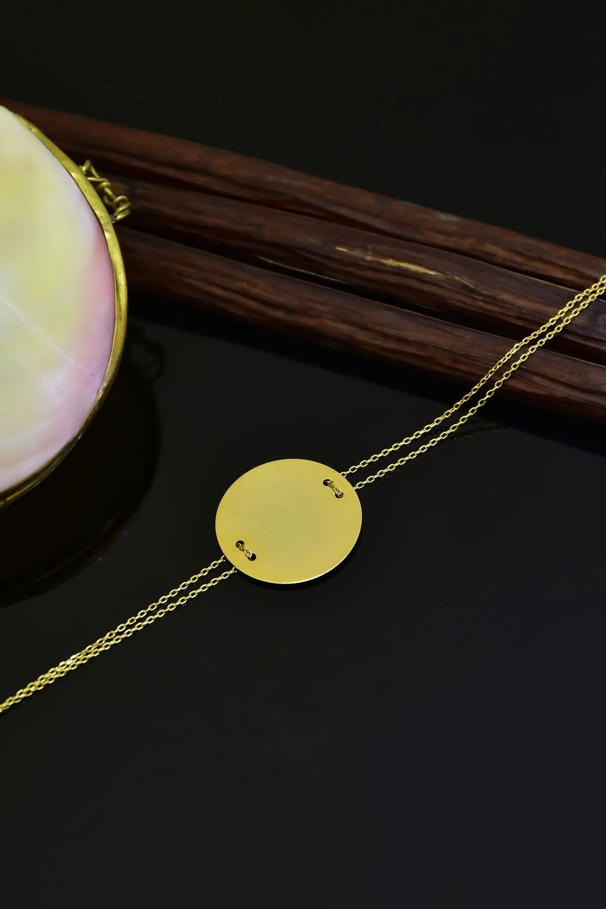 925 Ayar Gümüş Plaka Kadın Bileklik.rose.gold.rodaj