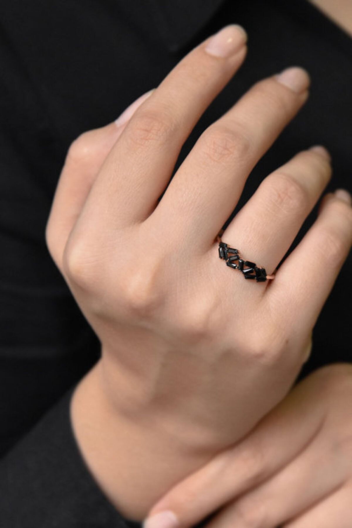 925 Ayar Gümüş Baget Tasarım Çıtır Yüzük