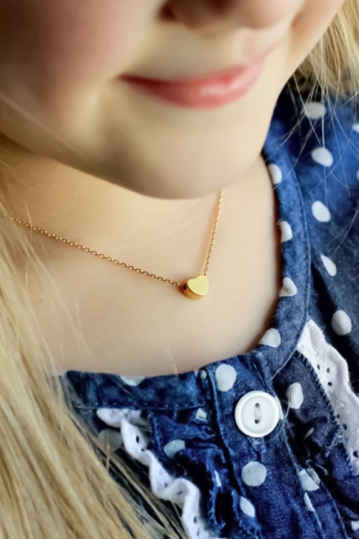 925 Ayar Gümüş Gold Kaplama 3d Kalp Kolye