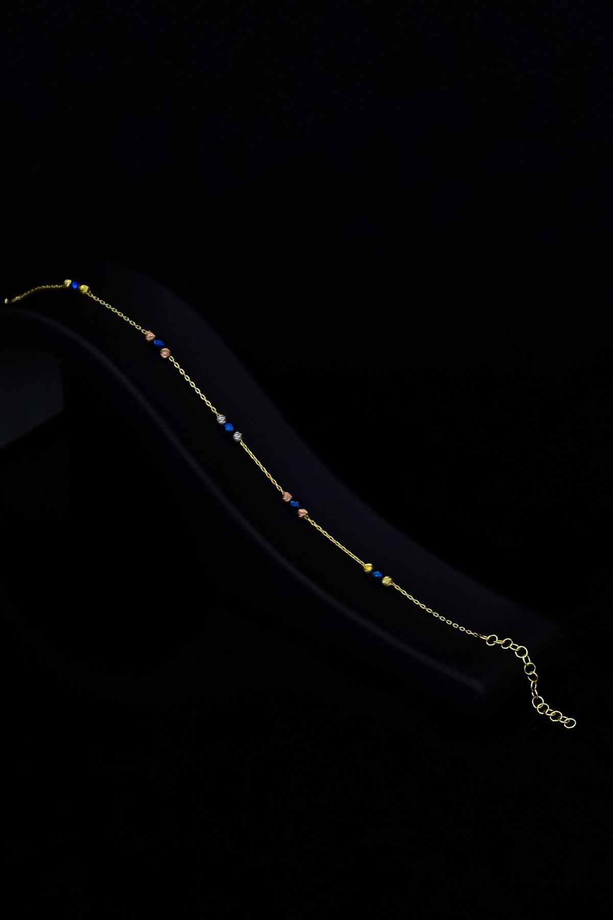 925 Ayar Gümüş Gold Kaplama Beşli Dört Renk Dorika Toplu Bileklik