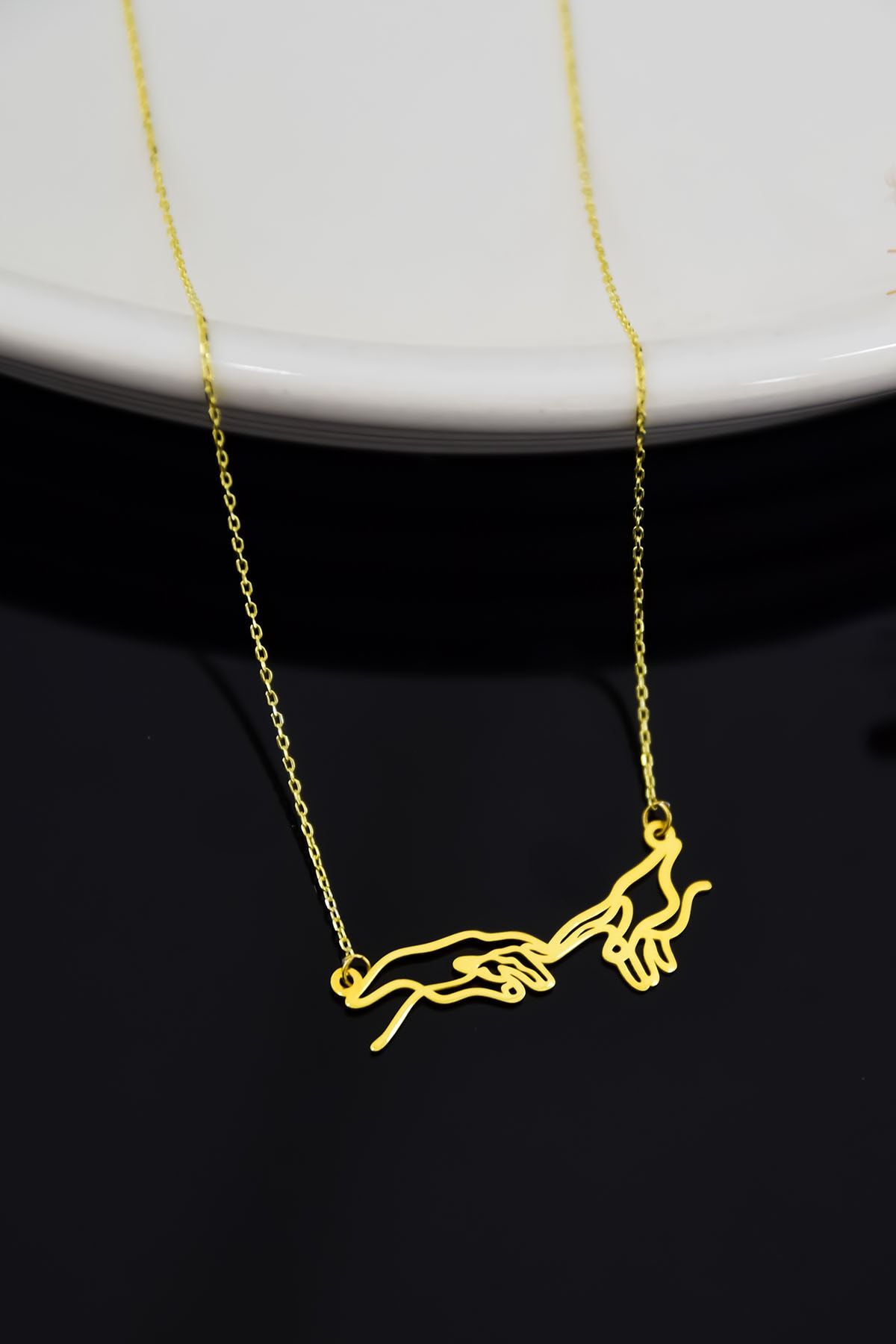 925 Ayar Gümüş Gold Kaplama Kader Kadın Kolye