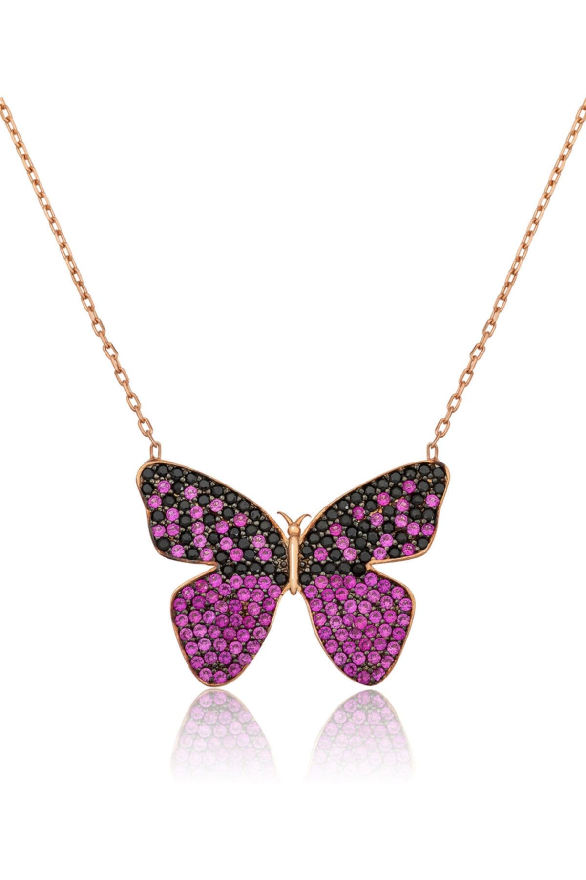 925 Ayar Gümüş Kelebek Kolye