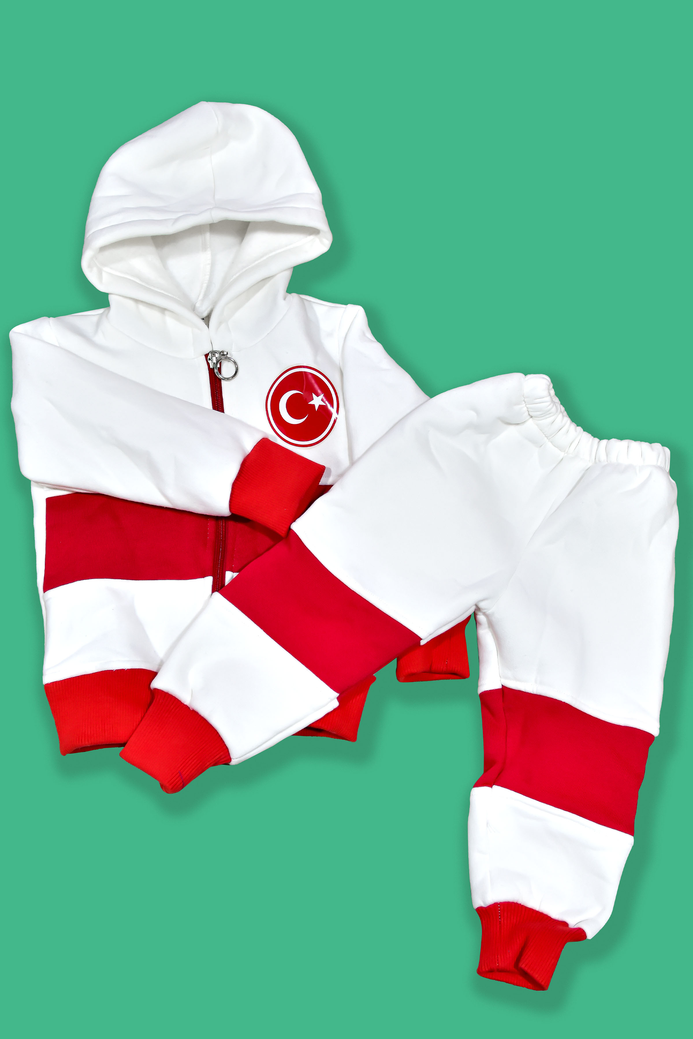 925 Ayar Gümüş Mavi Ayaklı Isimli Bebek İğnesi , Türkiye Armalı Kapişonlu Bebek Eşofmanı Hediye