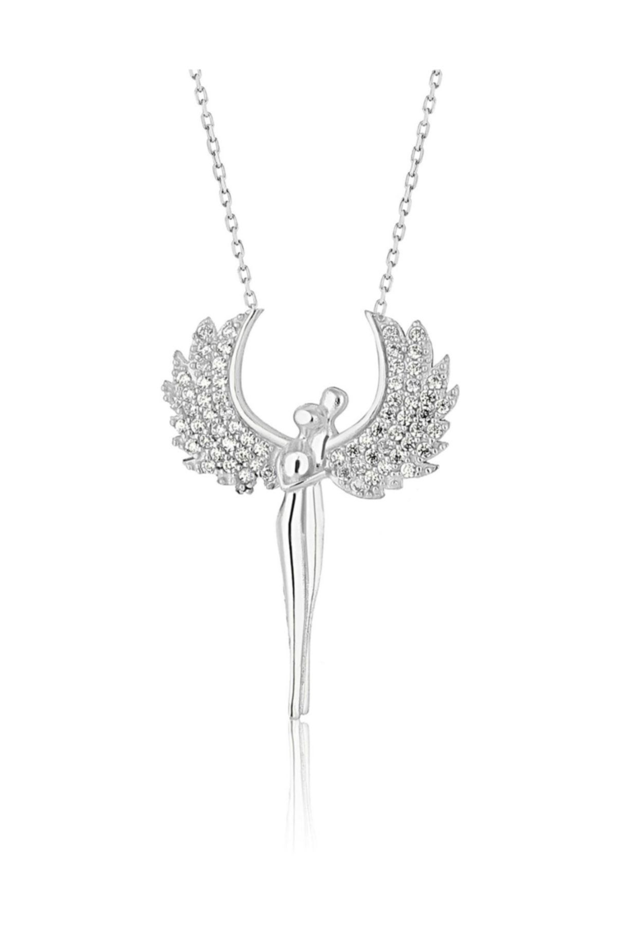 925 Ayar Gümüş Melek Kolye