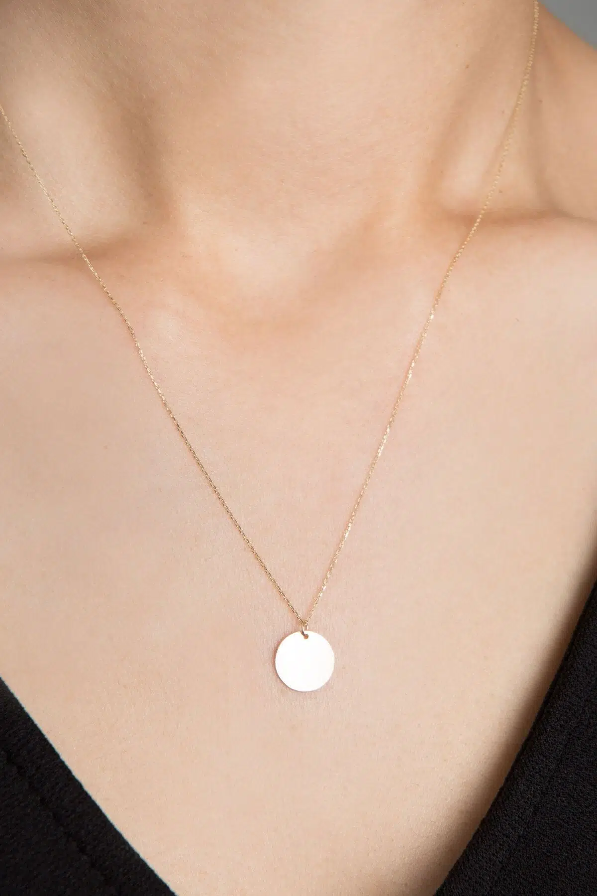 925 Ayar Gümüş Plaka Kolye.rose.gold.rodaj