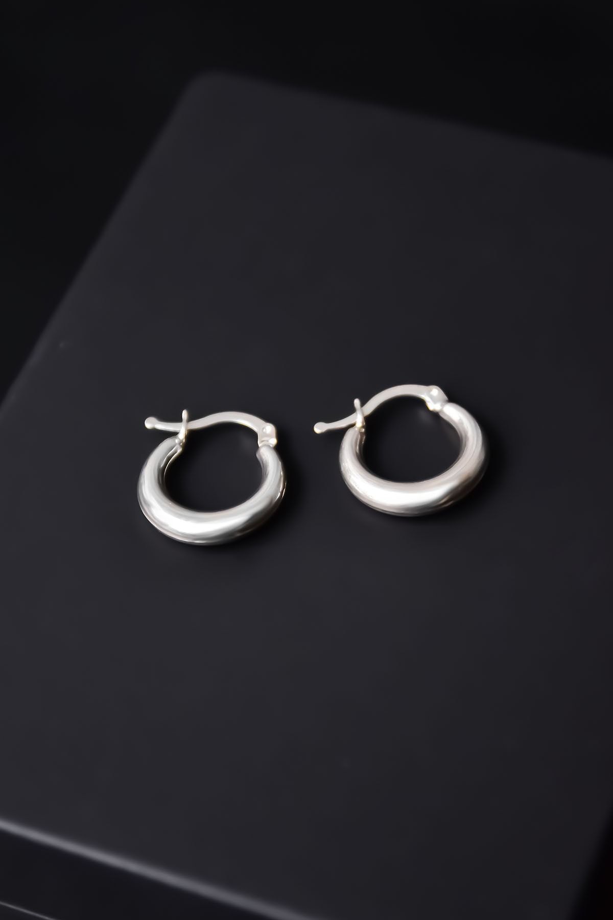 925 Ayar Gümüş Rodyum Kaplama Halka Küpe