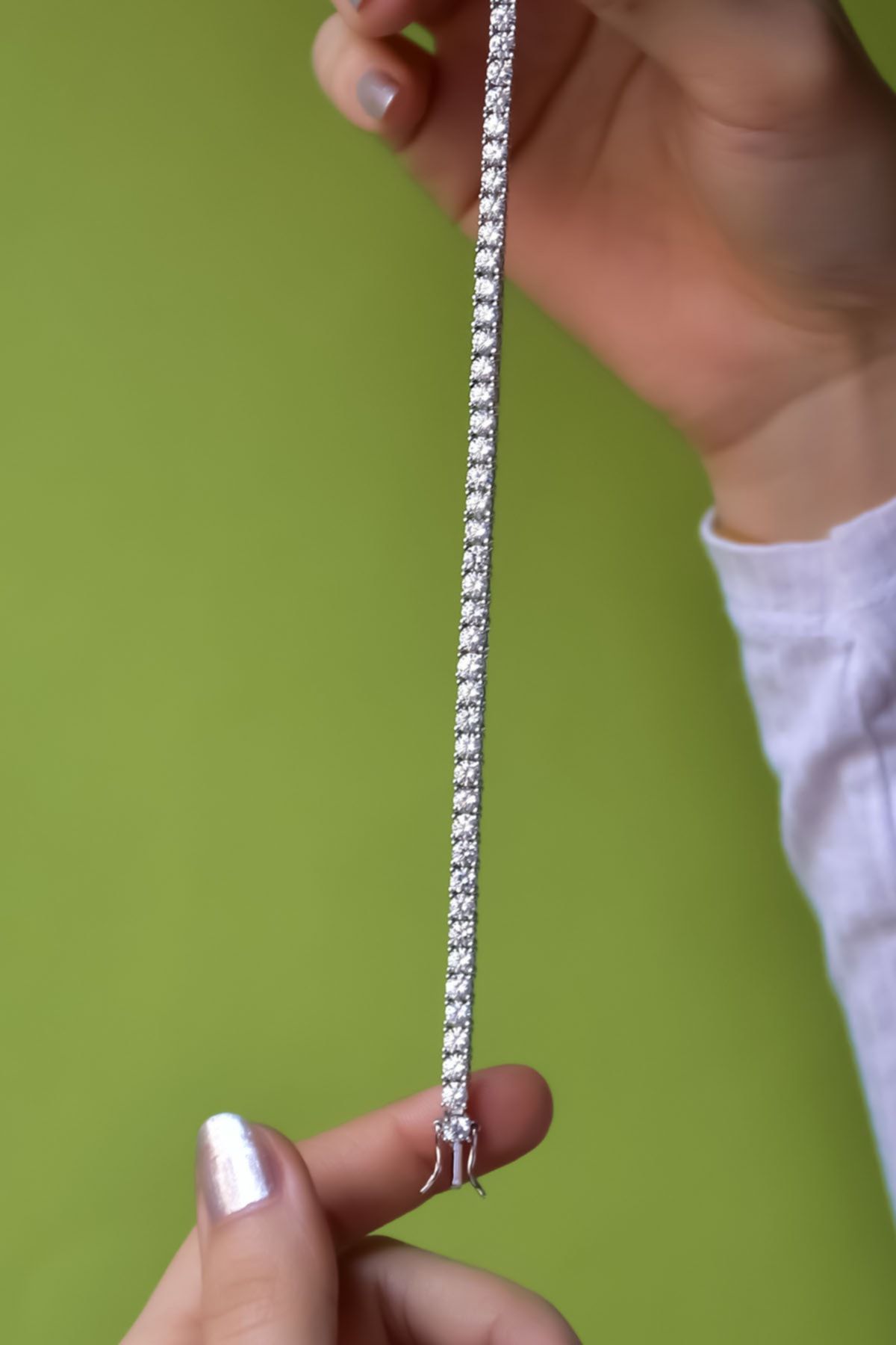 925 Ayar Gümüş Rodyum Kaplama Su Yolu Bileklik