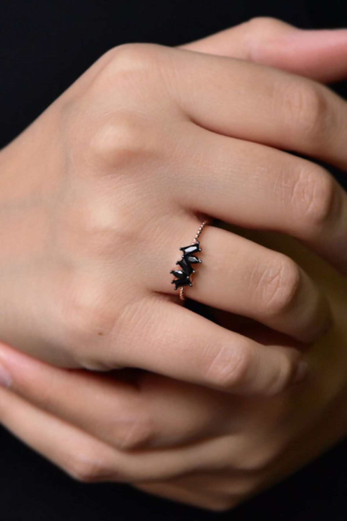 925 Ayar Gümüş Taşlı Zikzak Çıtır Yüzük