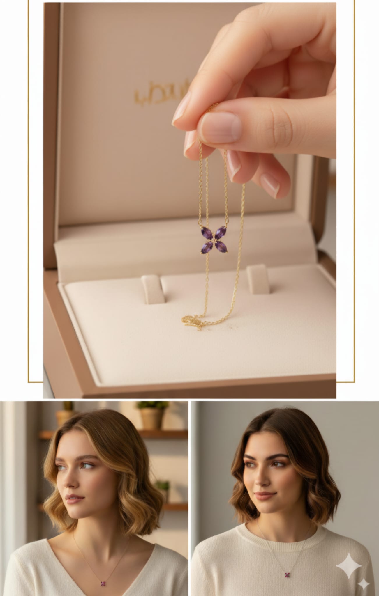 925 Ayar Gümüş Zirkon Taşlı doğum taşı Plumeria Kolye.rose.gold.rodaj