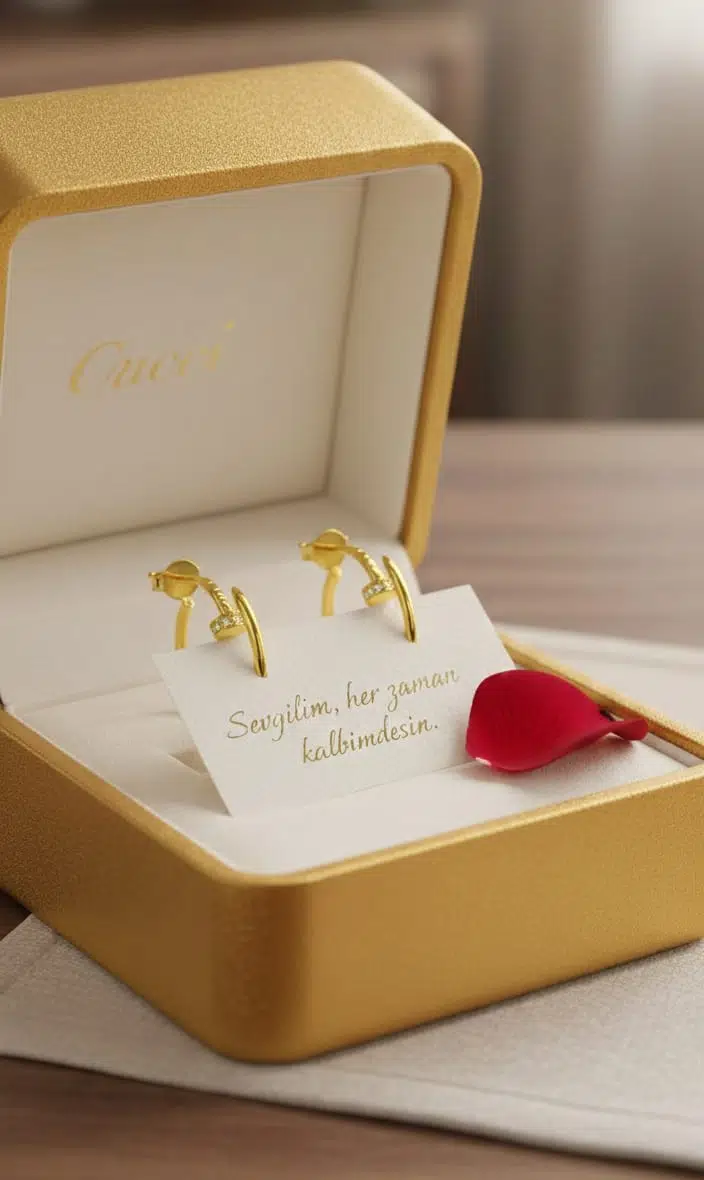 925 Ayar Gümüş Zirkon Taşlı Ok Halka Küpe.rose.gold.rodaj