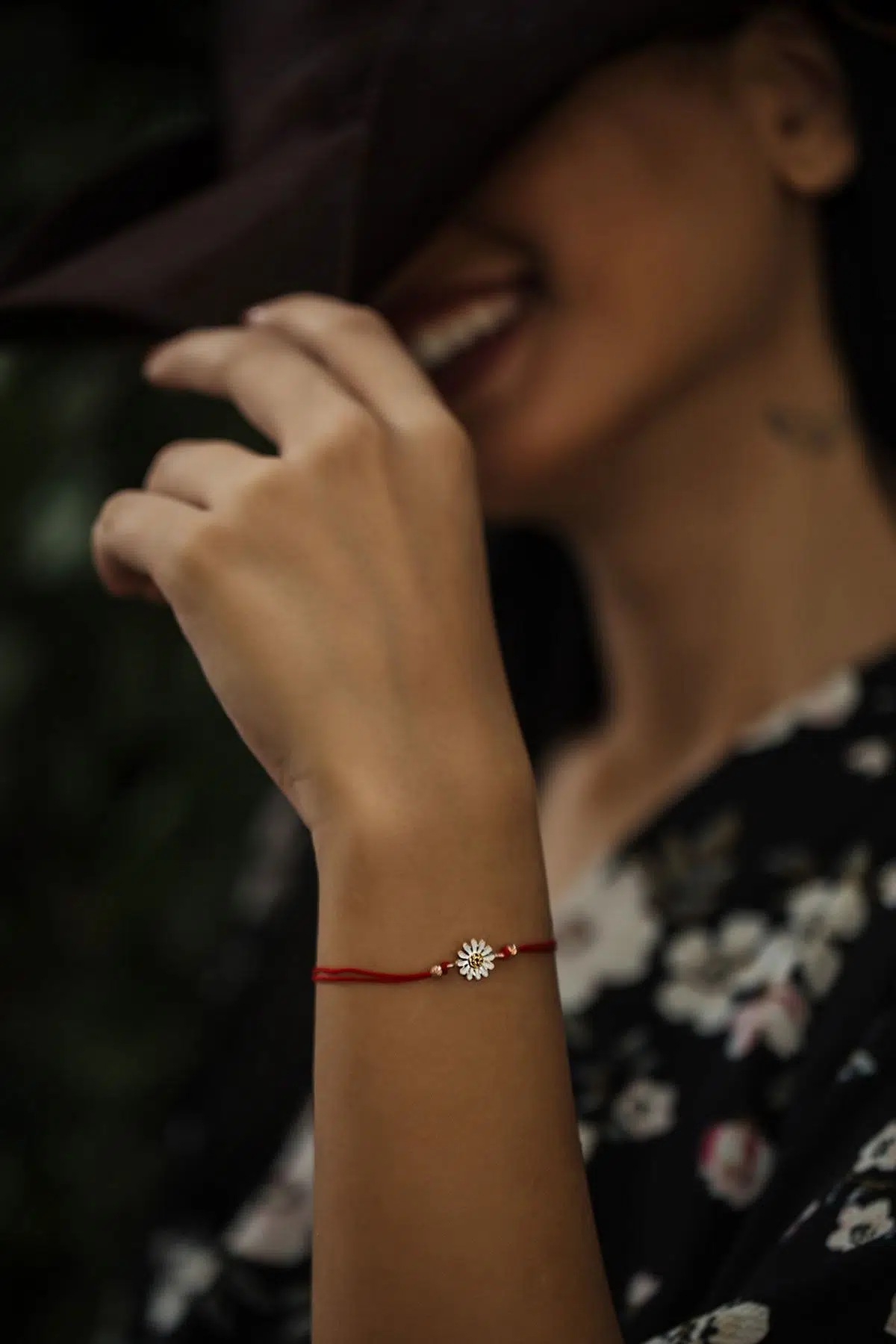 925 Ayar İpli Gümüş Papatya Bileklik