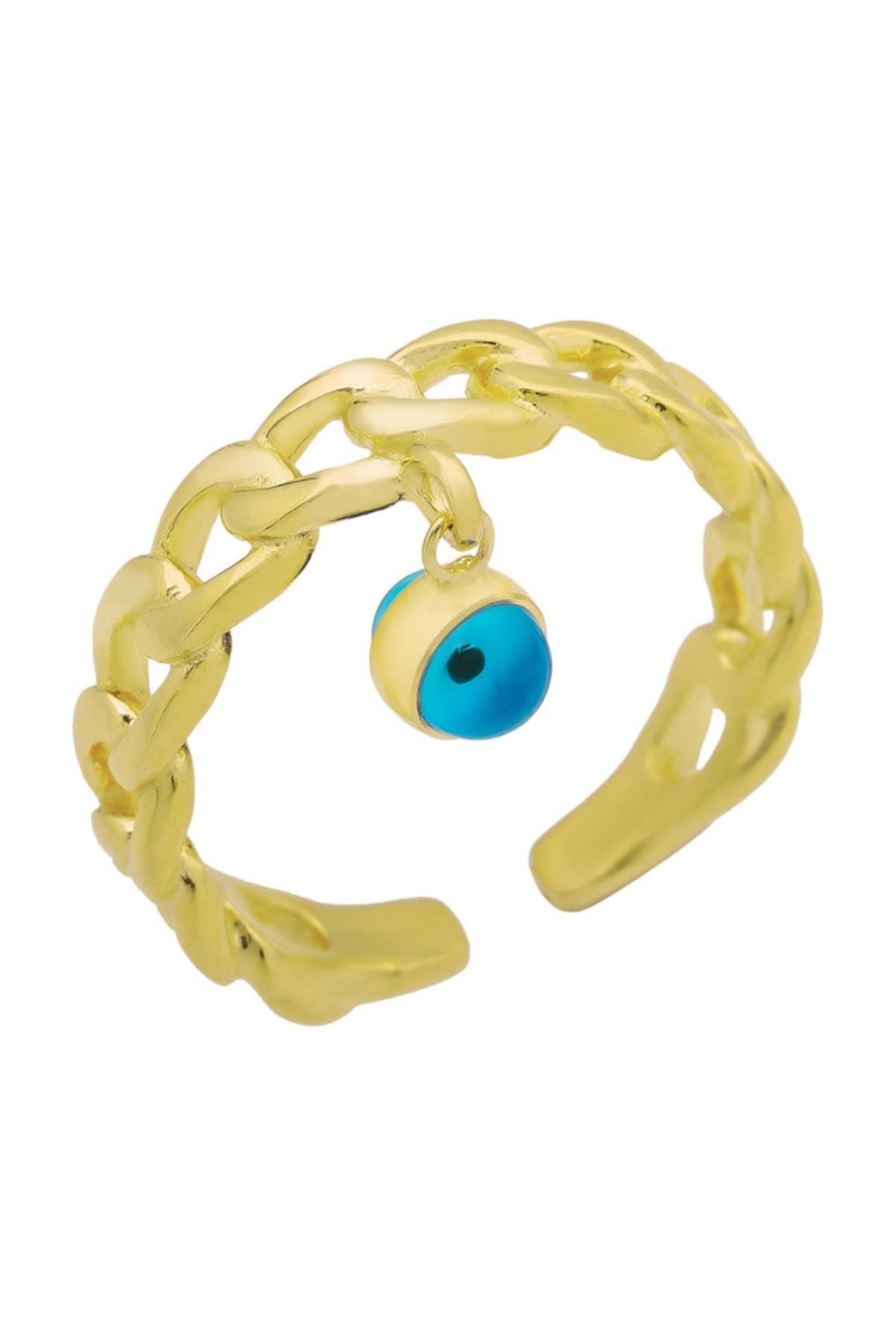 925 Ayar Nazar Boncuklu Gümüş Yüzük