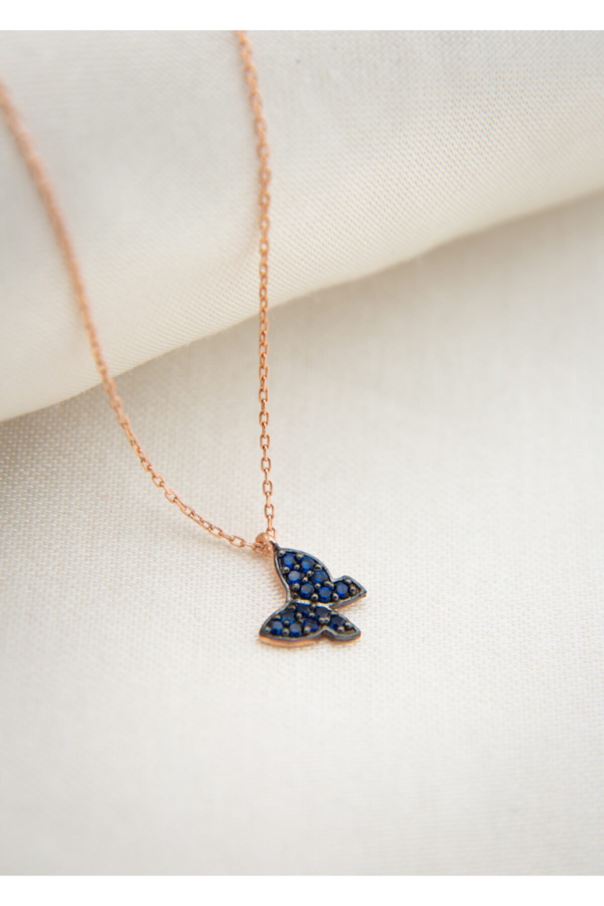 925 Ayar Flamingo Silver doğum taşlı mini kelebek kolye.kişiye özel kelebek kolye.rose.gold.rodaj