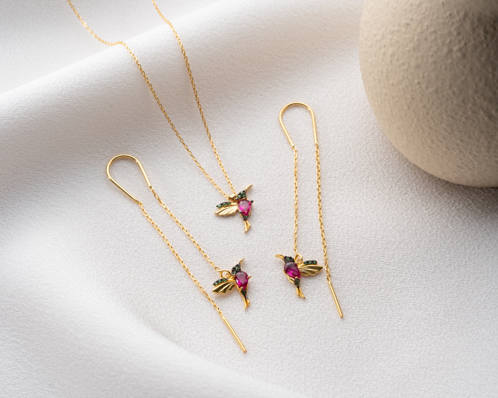 925 ayar Flamingo Silver ithal takım<rose,gold,rodaj>