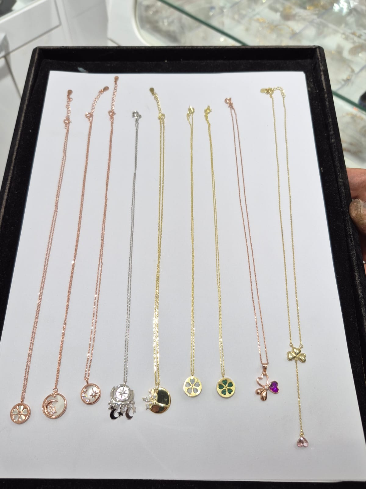 925 AYAR Flamingo Silver<yaz çoklu kombin <ital 9 lu kolye çeşit kolye