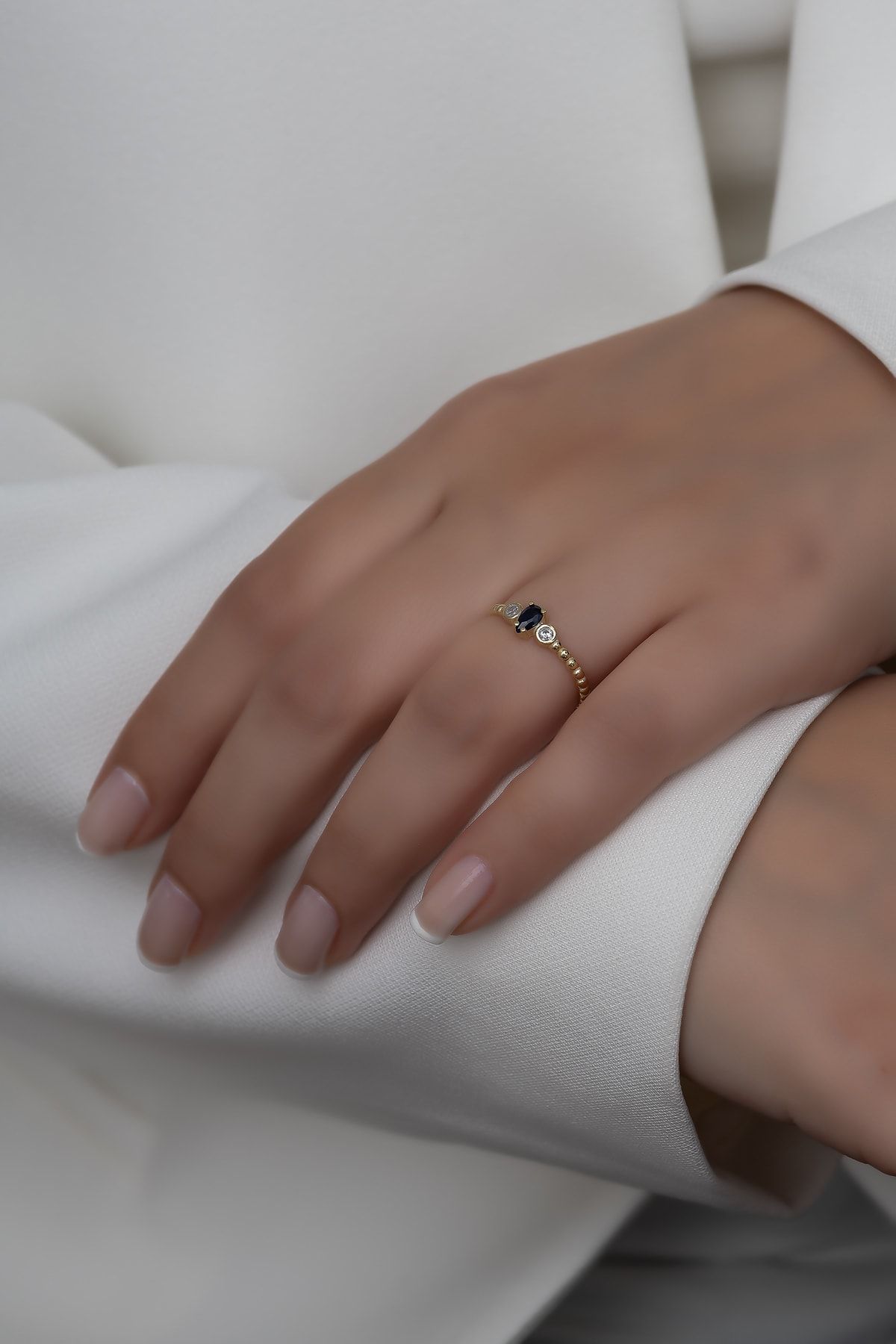 Gümüş Prenses Yüzük. Renkli Taşlı Ayarlanabilir Ölçü. Altın Kaplama 925 Ayar Gümüş