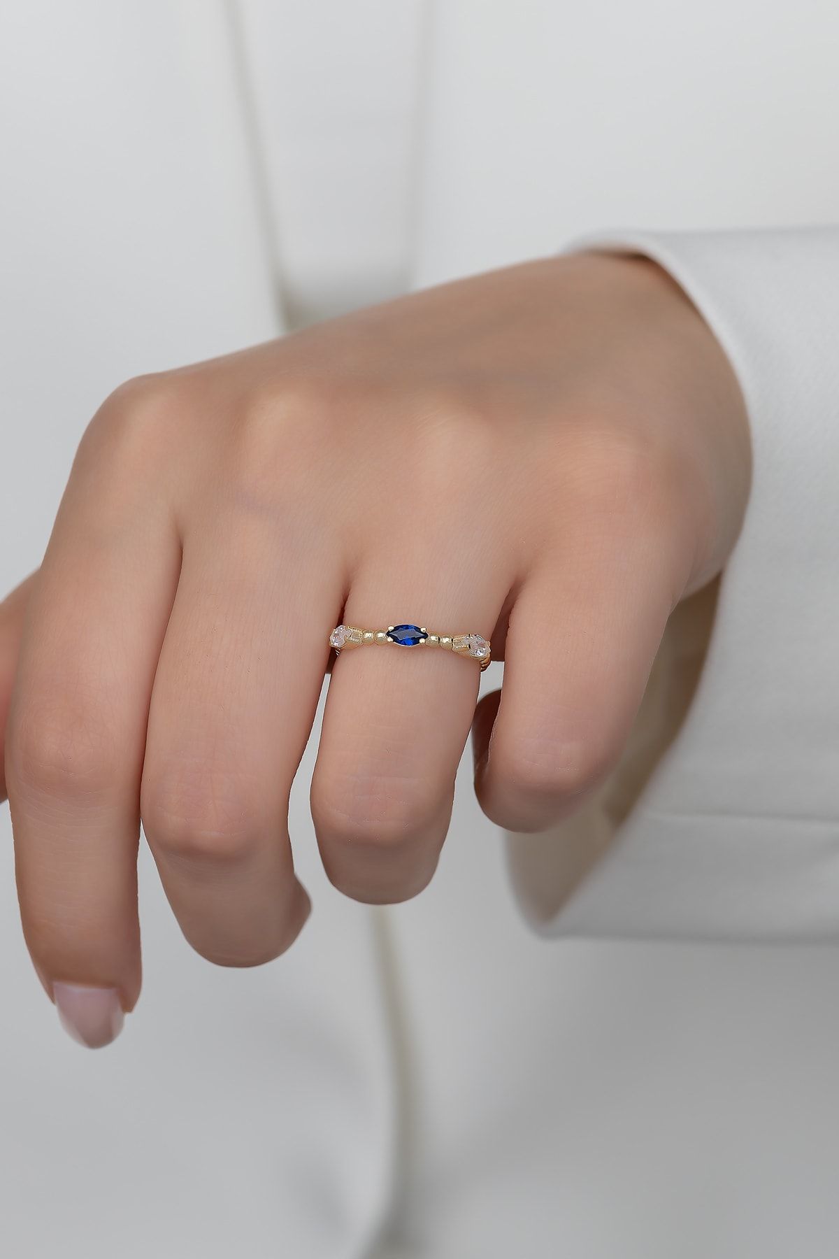 Gümüş Prenses Yüzük. Renkli Taşlı Ayarlanabilir Ölçü. Altın Kaplama 925 Ayar Gümüş