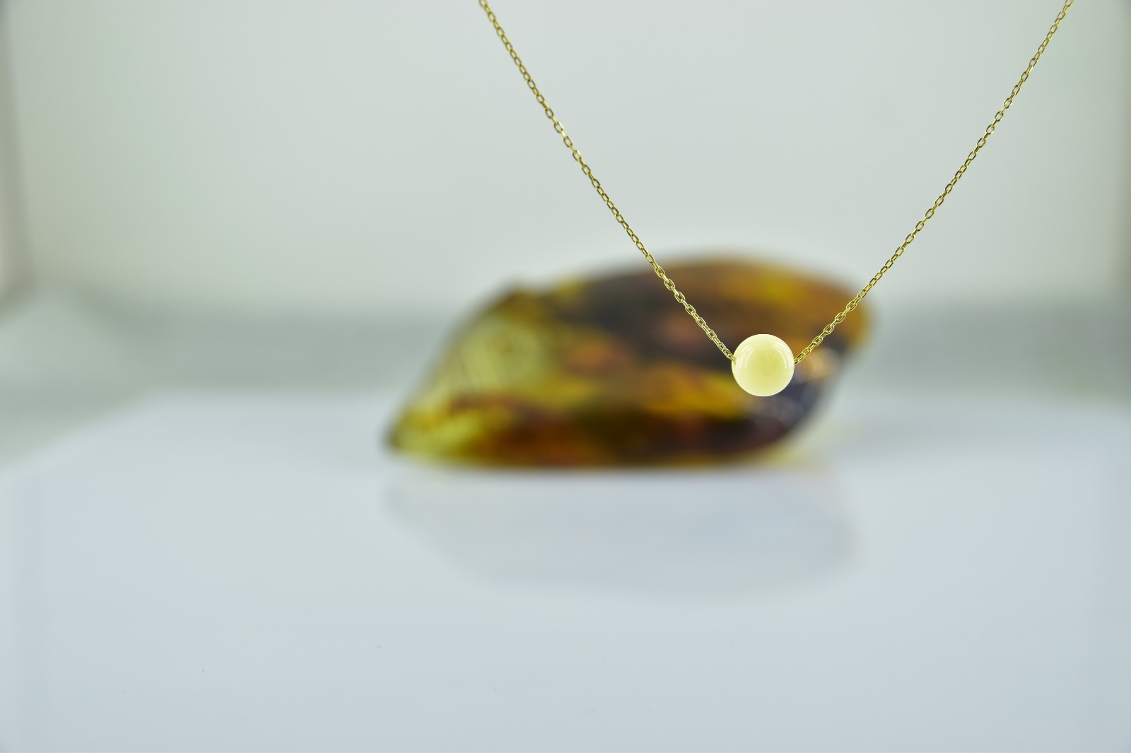 Flamingo Silver 925 ayar orjinal kehribar kolye