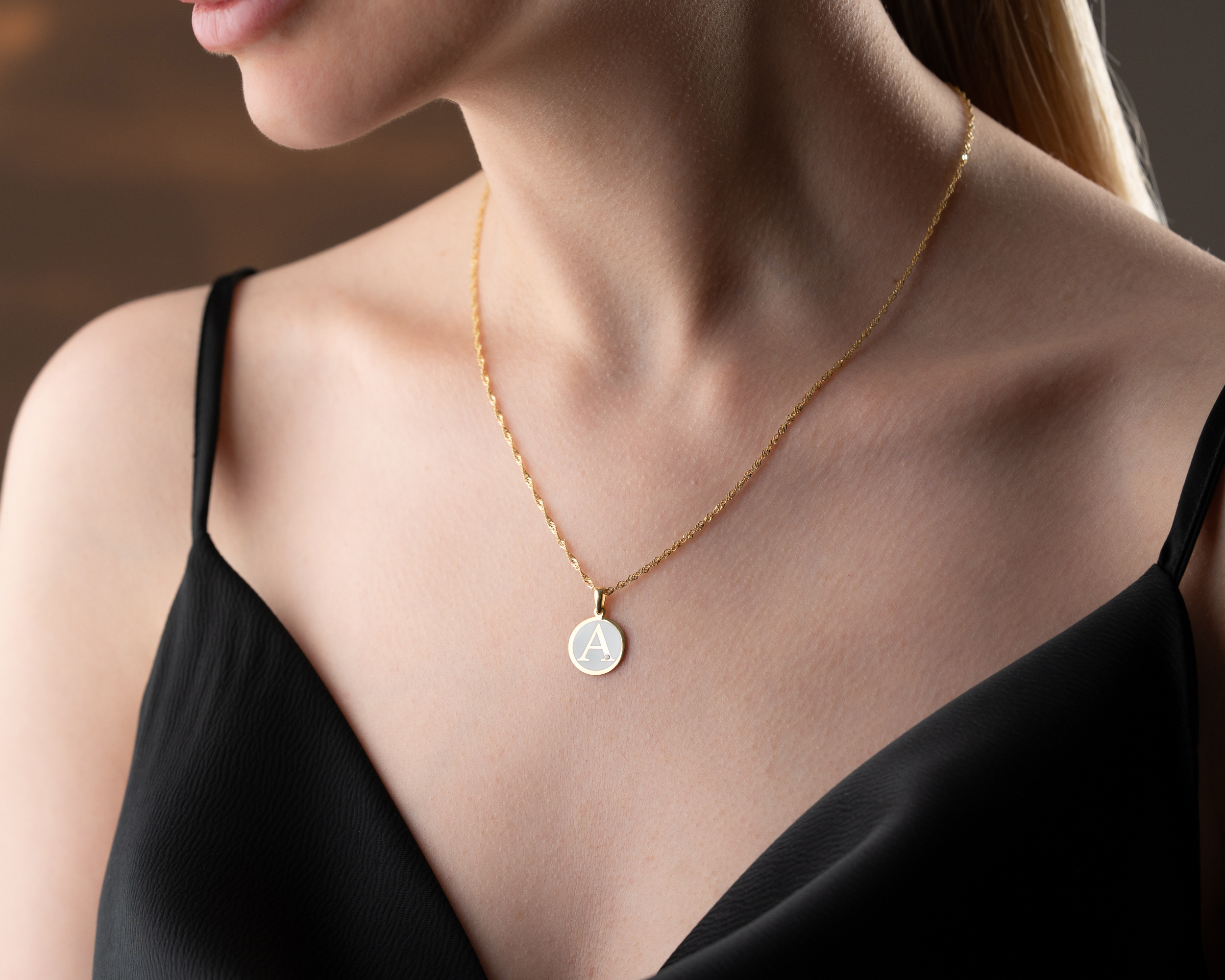 pırlanta harf kolye tüm harfler kişiye özel<altın,gümüş,rose seçeneği<925 ayar gümüş